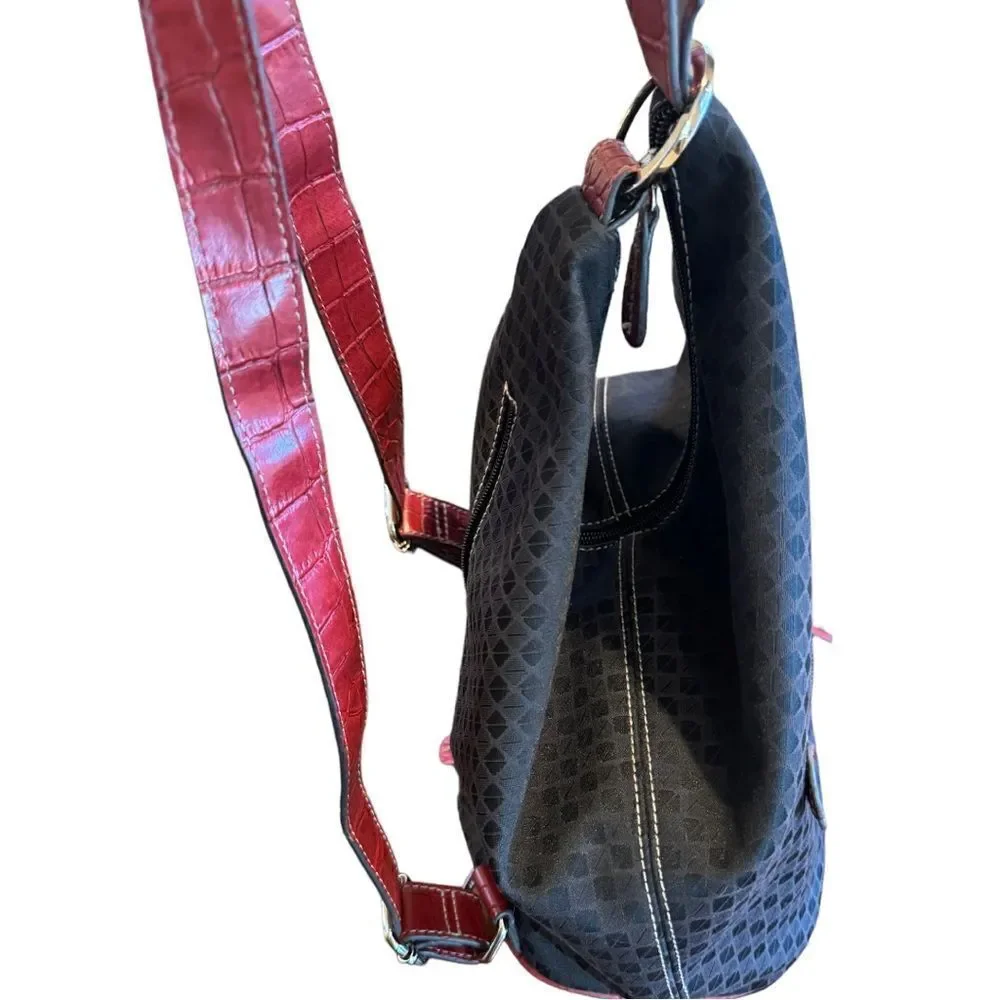 Nine & Company Unique Leather and Canvas Backpack